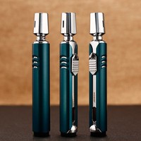 Briquet à gaz coupe-vent à trois jets de flamme pour soudage, allumage visible, vente en gros
