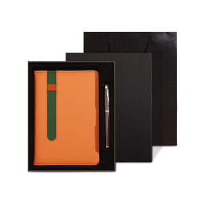 Carnet en cuir A5, format A5, gravure de logo personnalisée, fermeture élastique, poche pour documents, cadeau d'affaires pour <span class=keywords><strong>réunion</strong></span> de bureau, <span class=keywords><strong>voyage</strong></span> - Product Image 5
