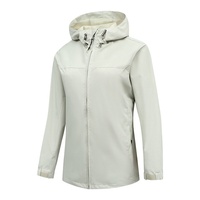 Coupe-vent décontracté en toile légère pour hommes Veste d'hiver résistante à l'eau avec logo brodé et fermeture éclair personnalisable