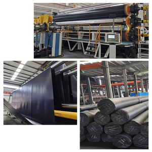 แผ่นใยสังเคราะห์ HDPE สำหรับบุบ่อ ป้องกันรังสียูวี อายุการใช้งาน 50 ปี หนา 0.5 มม.-3 มม. สำหรับฟาร์มปลา การเพาะเลี้ยงสัตว์น้ำ เขื่อน บ่อเก็บน้ำ ที่ฝังขยะ ป้องกันน้ำรั่วซึมแบบทันสมัย - Product Image 4