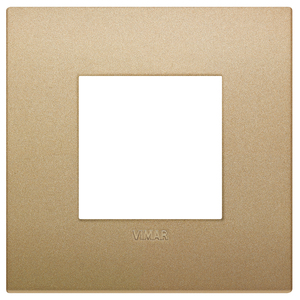Vimar Classic 2M Matt Gold Plate 9x9cm Wall <b>Switch</b> - Product Image 1