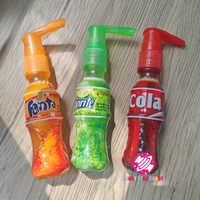 Vente en gros de confiseries liquides halal aux fruits, bonbons liquides en forme de bouteille de soda, bonbons liquides acidulés en spray pour enfants