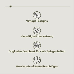 Hộp lưu trữ kho báu cướp biển với khóa-<span class=keywords><strong>Columbus</strong></span> 12,2x7,1x7,1 "-Gỗ bền-trang trí thủ công độc đáo cổ điển - Product Image 5