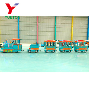 Train électrique sans rail pour enfants, certifié CE, 4 wagons, pour parcs d'attractions et centres commerciaux, petite taille, à vendre - Product Image 5