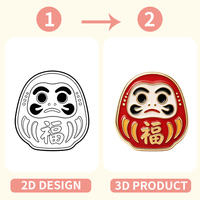Épingles à revers en émail traditionnel japonais, badges métalliques personnalisés Omamori Sakura sur le thème culturel japonais pour cadeaux commémoratifs de vacances