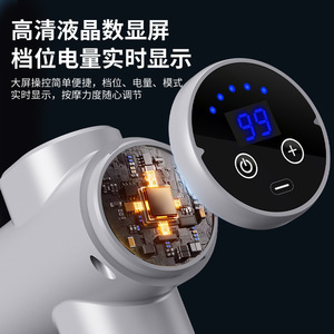 Pistola de Masaje Profesional de Grado Profesional con 3 Cabezales, 99 Niveles de Ajuste, Pantalla LED, Masaje Corporal Completo para Relajación de Hombros y Cuello - Product Image 2
