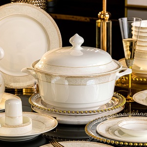 Set di Ciotole e Piatti in Ceramica Jingdezhen, Stoviglie in Porcellana Bone China, Combinazione Libera, Adatte al Microonde, Personalizzabili - Product Image 4