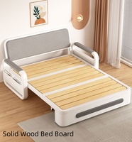 Canapé-lit télescopique double usage Muligna, pliable et multifonctionnel pour salon, lit simple sectionnel en bois massif