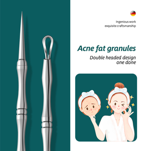 Stainless Steel <b>Blackhead</b> Acne Needle <b>Extractor</b> <b>Tool</b> 2 in 1 Pore Cleaner Face and Nose Manicure Use - Product Image 3