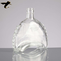 500ml Hochwertige Mattierte Gravierte Brandy XO Glasflasche mit Schraubverschluss Direkt vom Hersteller Leer