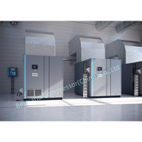 Compresores de tornillo rotativos industriales con inyección de aceite de 50HZ alimentados por CA GA160 VSD + 6-10bar para bandas de borde neumáticas