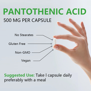 Capsules d'acide pantothénique à haute puissance pour le soutien immunitaire et le système nerveux sain, complément alimentaire pour adultes - Product Image 3