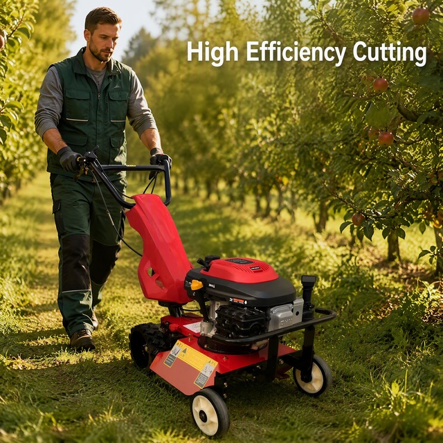 Self-Propelled Gasoline Lawn Mower Automatic Grass Cutter Machine Smart Cordless Crawler Mower for Garden and Farm