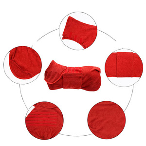 Dog <b>Bathrobe</b> Microfiber Super Absorbent Soft <b>Towel</b> For Pet Drying S M L XL Red Purple - Product Image 2