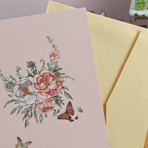 3D greeting card Dreamy and colorful three dimensional butterfly Luxurious and high end Valentine Day and wedding greeting card - Product Image 2