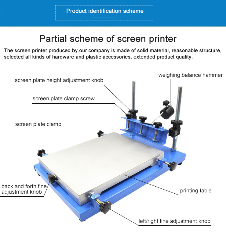 Manual Operation Pcb Screen Smt Stencil Printer High Precision