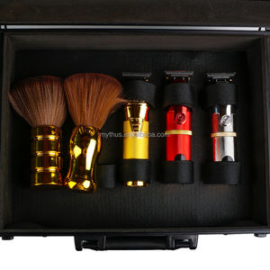 Bas quantité minimale de commande Logo personnalisé étui de barbier noir Premium Barberia outils <span class=keywords><strong>mallette</strong></span> marque privée Barberio boîtier en aluminium - Product Image 3