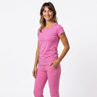 T-shirt de sport pour femme à manches courtes de longueur régulière