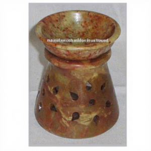 เตาเผาน้ำมันหอมระเหยหินสบู่ดีไซน์เนอร์ทำมือ - เครื่องกระจายกลิ่นน้ำมันหอมระเหยแบบอินเดียสำหรับตกแต่งบ้าน - Product Image 1