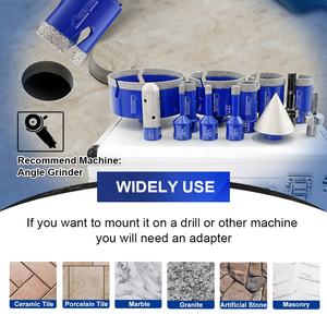 Lot de 13 forets diamantés brasés sous vide, fraises à chanfreiner et à biseauter pour le perçage de trous dans le granit, le marbre et la maçonnerie - Product Image 3