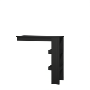Mesa de Bar en Forma de L de Madera Sintética Negra, 40.2x17.7x40.7 Pulgadas, Diseño Moderno y Minimalista, Mueble Comercial Multifuncional - Product Image 1