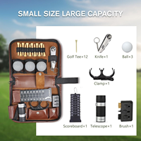 Kit d'accessoires de golf en gros Cadeau de balles de golf souvenirs Tees Set avec mini sac en cuir