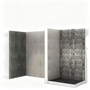 Popular Type <strong>Bathroom</strong> <strong>Ceramic</strong> <strong>Tile</strong> <strong>Display</strong> Rack Corner Shower Cubicle Sample <strong>Display</strong> in <strong>Ceramic</strong> Showroom for Showroom - Product Image 1