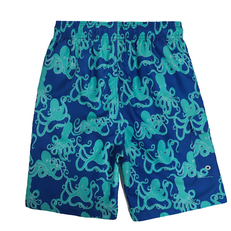 Pantalones cortos de playa de surf de verano con diseño de marca personalizado, de secado rápido, transpirables, impermeables, bañadores para hombre, pantalones cortos con bolsillos