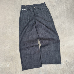 Custom Designer Vintage <strong>Soft</strong> Denim Pants Oversized Boot Cut Straight Leg Japanese Selvedge Raw Denim <strong>Jeans</strong> - Product Image 3