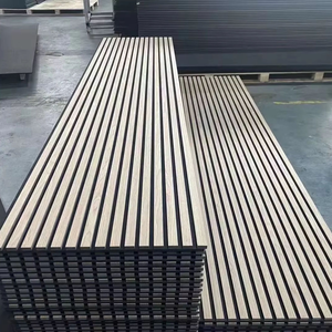 Panel Acústico de Pared de PVC Ecológico, Ignífugo, Insonorizante, con Líneas Curvas, Impresión Colorida, Negro o Blanco, Poliéster, <span class=keywords><strong>Akupanel</strong></span> - Product Image 1
