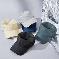 Casquettes de baseball sportives à séchage rapide promotionnelles, personnalisables, broderie pour hommes, imprimées, respirantes, en maille, en nylon, avec logo, chapeaux
