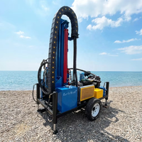 Machine de forage de puits sur roues, modèle pour puits de 250 m de profondeur, équipement de forage de puits, prix usine