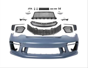 Kit carrosserie de pare-chocs avant style GT3 avec grille DRL compatible avec <span class=keywords><strong>Porsche</strong></span> 997 991, pièces de modification aérodynamique extérieures pour voiture - Product Image 2