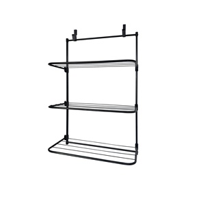 Hộ gia đình trên cửa kim loại lưu trữ giá ba tầng lớn treo lưu trữ giá đa mục đích lưu trữ giá - Product Image 4