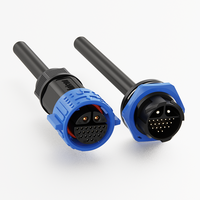 Connecteur étanche auto-bloquant Jnicon M25 2+20 broches 22 cœurs 20A 5A 300V 60V IP67 1500V, ensemble circulaire hybride