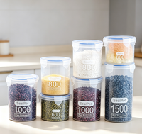 Boîte de rangement alimentaire en plastique moulée par injection, empilable, hermétique, multi-tailles, grande capacité, transparente, pour réfrigérateur et organisation de cuisine