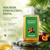 Crème nourrissante à l'huile de Batana biologique et au romarin, shampoing anti-frisottis 300ml en flacon pompe pour adultes, vente en gros, OEM, ODM, personnalisé