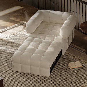 Canapé-lit multifonctionnel de style crème, chaise longue pour petit appartement, balcon, détente, salon, canapés - Product Image 5