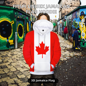 Sweat-shirt unisexe à capuche pour l'automne, motif drapeau jamaïcain imprimé en 3D, en polaire, à manches longues, séchage rapide, pour la vente en gros - Product Image 2