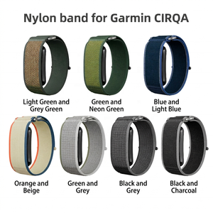 สายไนลอนใหม่จากโรงงาน สีใหม่ ใช้ได้กับ Garmin CIRQA สายไนลอนทดแทน ทนทาน ปรับได้ ระบายอากาศได้ดี น้ำหนักเบา - Product Image 5