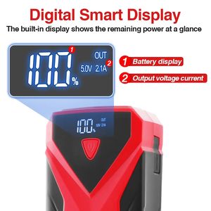 Портативный 12 В Красный Черный Многофункциональный внешний аккумулятор стартер для автомобиля и мотоцикла зажигание наружное аварийное устройство - Product Image 4