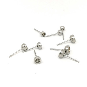 Stainless Steel Stud Earring <b>Posts</b> <b>Round</b> 0.8x11mm For Earring Making Jewelry Findings - Product Image 5