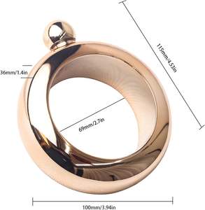 Gourde de poche personnalisable avec logo, en acier inoxydable 304, 3,5 oz, pour whisky et alcool, idéale comme cadeau - Product Image 2