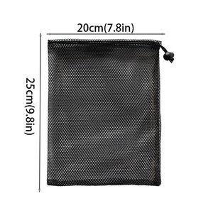 Sac en tissu maillé transparent 20x25cm, type épaissi, pochette en nylon avec cordon, idéal pour ranger jouets, briques, livres, équipement de pêche - Product Image 2