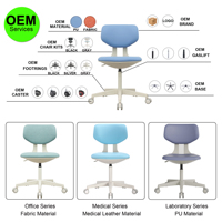 Tabouret de laboratoire dentaire moderne et réglable pour clinique dentaire, mobilier de laboratoire médical, chaise de laboratoire en PU