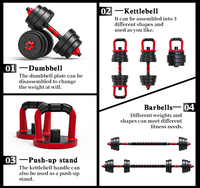 PINJIAN Haltères en ciment réglables 10KG-40KG, Écologiques, pour exercices de musculation, 32KG 15KG 20KG 30KG 40KG, Protection de l'environnement