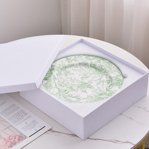 Wholesale European Style 3pcs Flower Patterned Bone China Plate Sets - Product Image 3