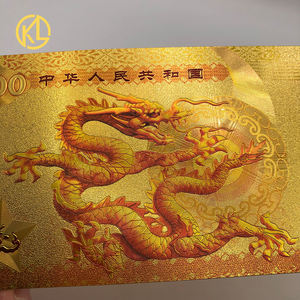 Nuevo Billete de 1000 Yuanes con Lámina de Oro, Dragón Chino con Luz UV de Seguridad y Certificados para Colección de Monedas - Product Image 4