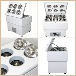 Vitrine Réfrigérée Commerciale Kolice 6 Bacs pour Gelato et Crème Glacée, en Acier Inoxydable, pour Bar Arrière - Product Image 6