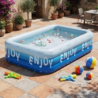 Grande piscine gonflable avec toboggan, pistolet à eau, pompe, pour la famille, adultes, enfants, intérieur, extérieur, fête aquatique d'été, piscine gonflable